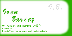 iren baricz business card